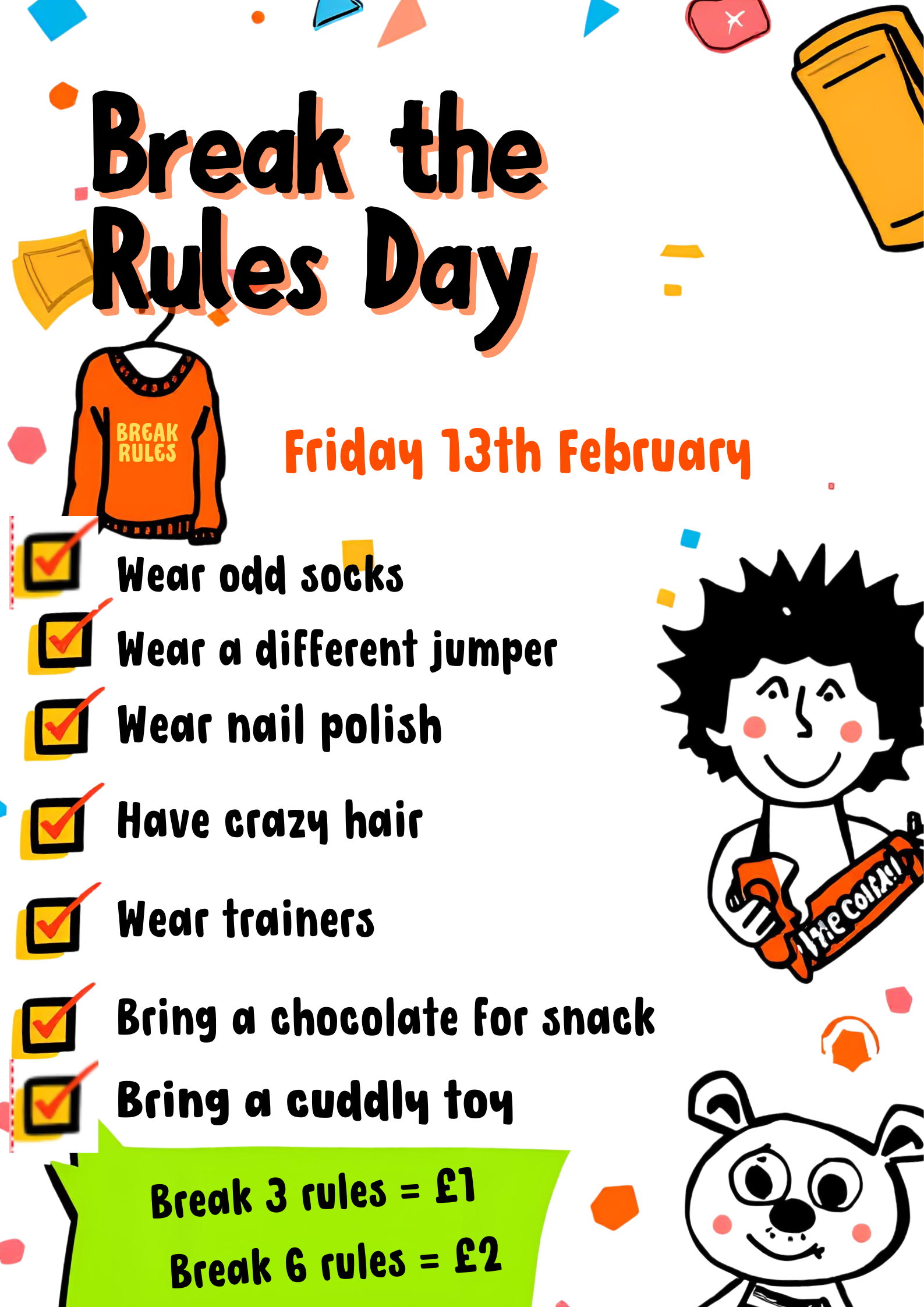 Break the rules day poster
